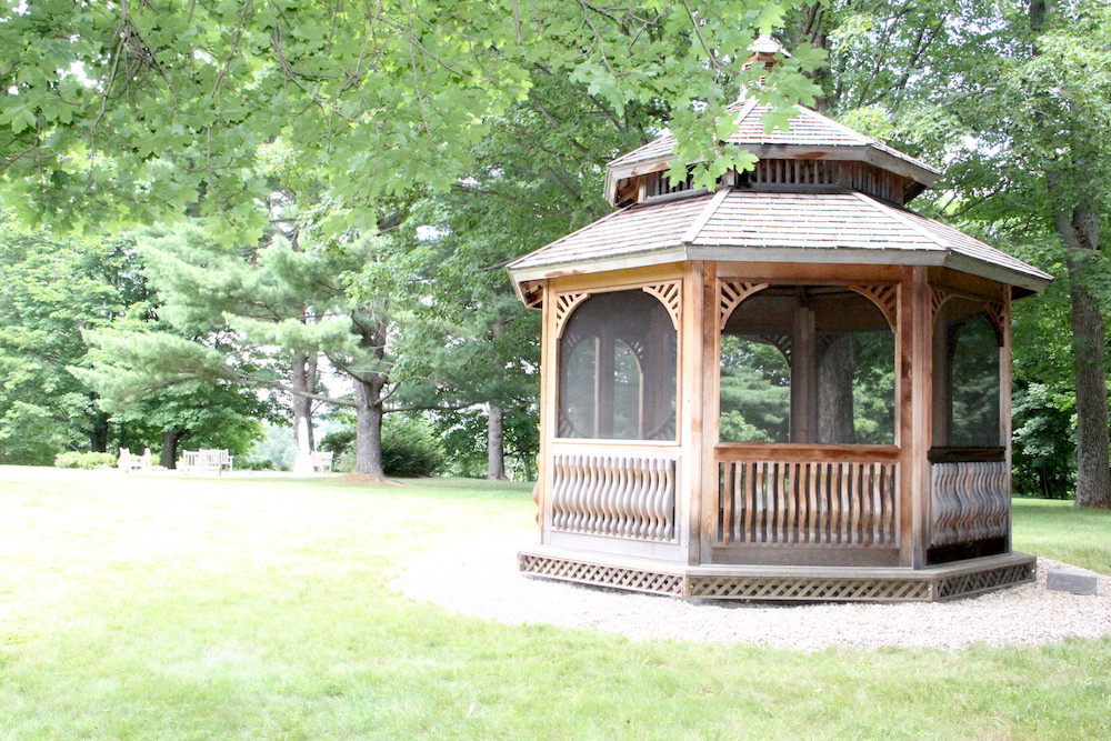 Gazebo on the grounds at OLC
