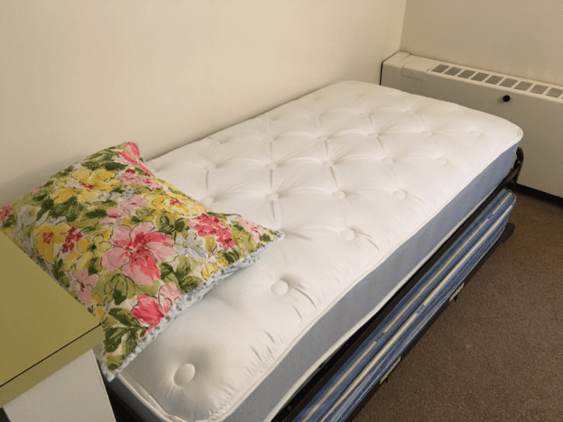 new mattress at Our Lady of Calvary